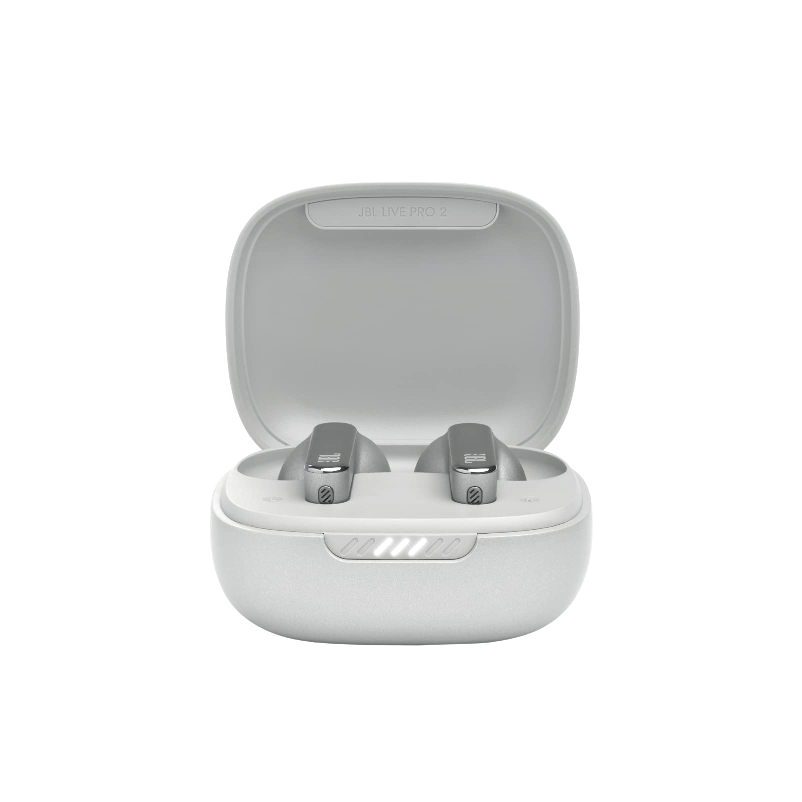 JBL Live Pro 2: 40 Hours of Playtime, True Adaptive Noise Cancelling, Smart Ambient, and Beamforming mics (Silver), Small
