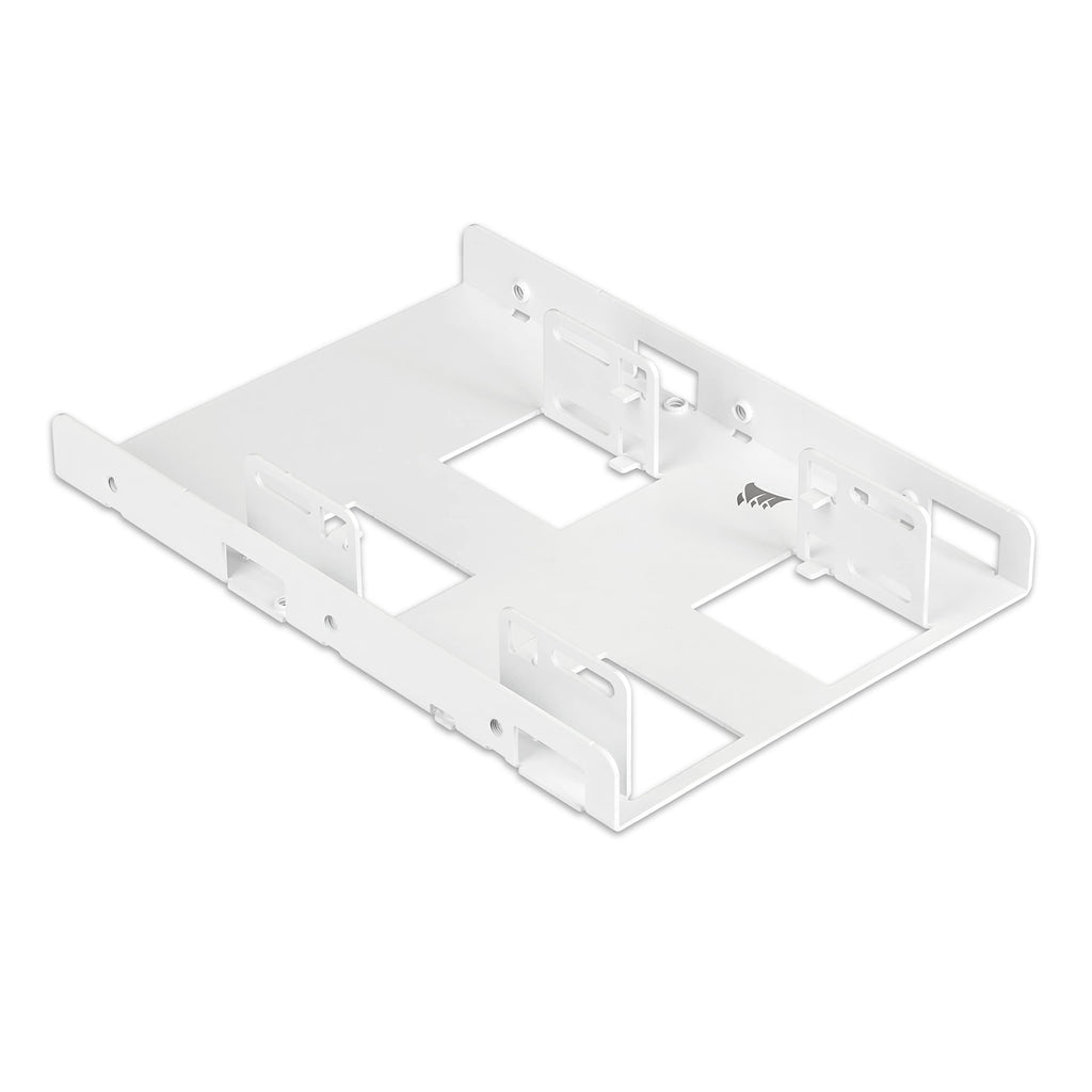 Corsair Dual SSD Mounting Bracket (3.5” Internal Drive Bay to 2.5", Easy Installation) White