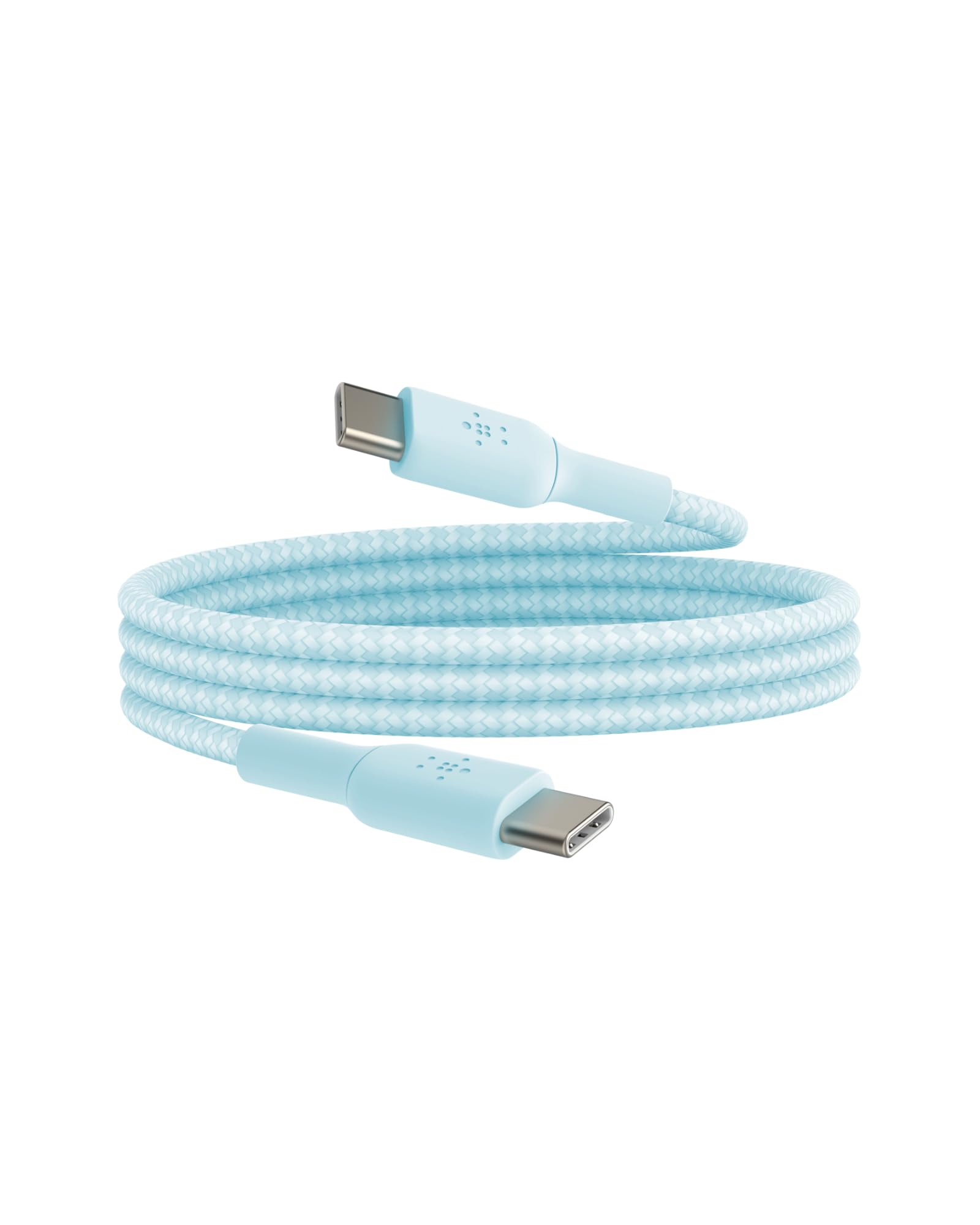 Belkin BoostCharge Braided USB-C to USB-C Cable (1M/3.3ft) for iPhone 16, 16 Pro, 16 Pro Max, 16 Plus, Galaxy S25, S24, Note, Pixel 9, Pixel 8, iPad Pro & More - Blue