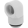 CORSAIR Hydro X Series 90 Degree Rotary Adapter Twin Pack (G1/4 BSPP Port Threads, Solid Brass Durability, Secure Rotation Mechanism, Quality Polished Finish, Optimized for High Flow Rates) White