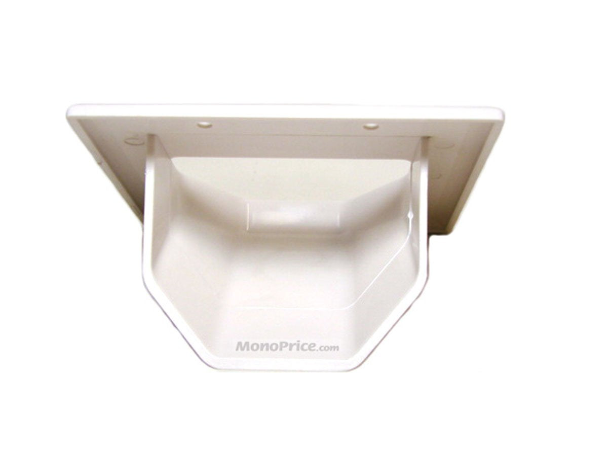 Monoprice 104001 Recessed Low Voltage Cable Wall Plate, 2-Gang, White