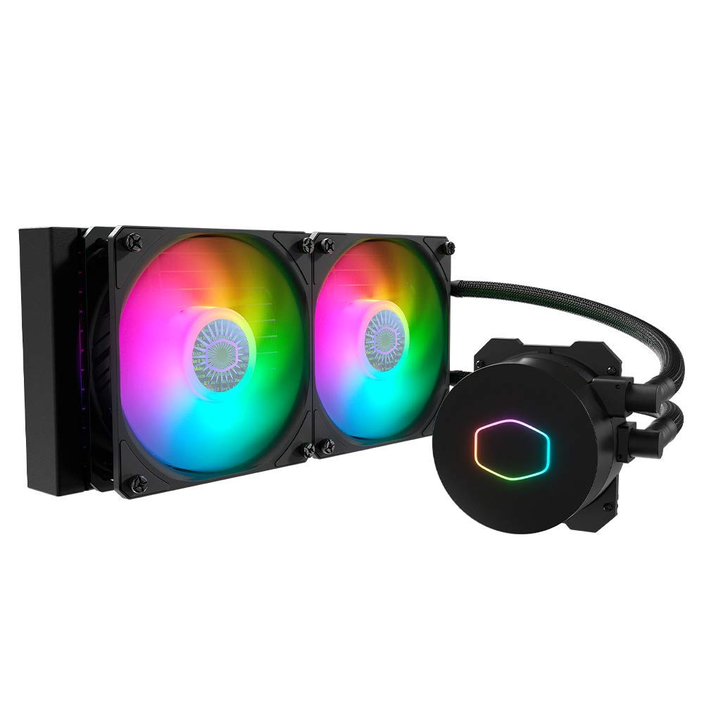 Cooler Master MasterLiquid ML240L V2 ARGB Simple Water Cooling CPU Cooler 10.9 x 4.7 x 1.1 Inches 277 x 119.6 x 27.2 mm Liquid-Cooling-System-CPU Cooler