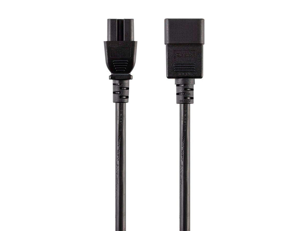 Monoprice Power Cord - IEC 60320 C20 to IEC 60320 C15, 14AWG, 15A/1875W, 3-Prong, Black, 6ft