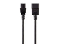 Monoprice Power Cord - IEC 60320 C20 to IEC 60320 C15, 14AWG, 15A/1875W, 3-Prong, Black, 6ft