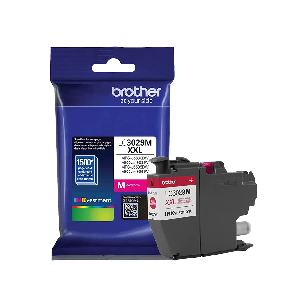 Brother LC3029M Original Magenta Ink Cartridges (Original, Magenta, Pigment Ink, MFC-J5830DW, MFC-J5830DW XL, MFC-J5930DW, MFC-J6535DW, MFC-J6535DW XL, MFC-J6935DW, Inkjet Print)