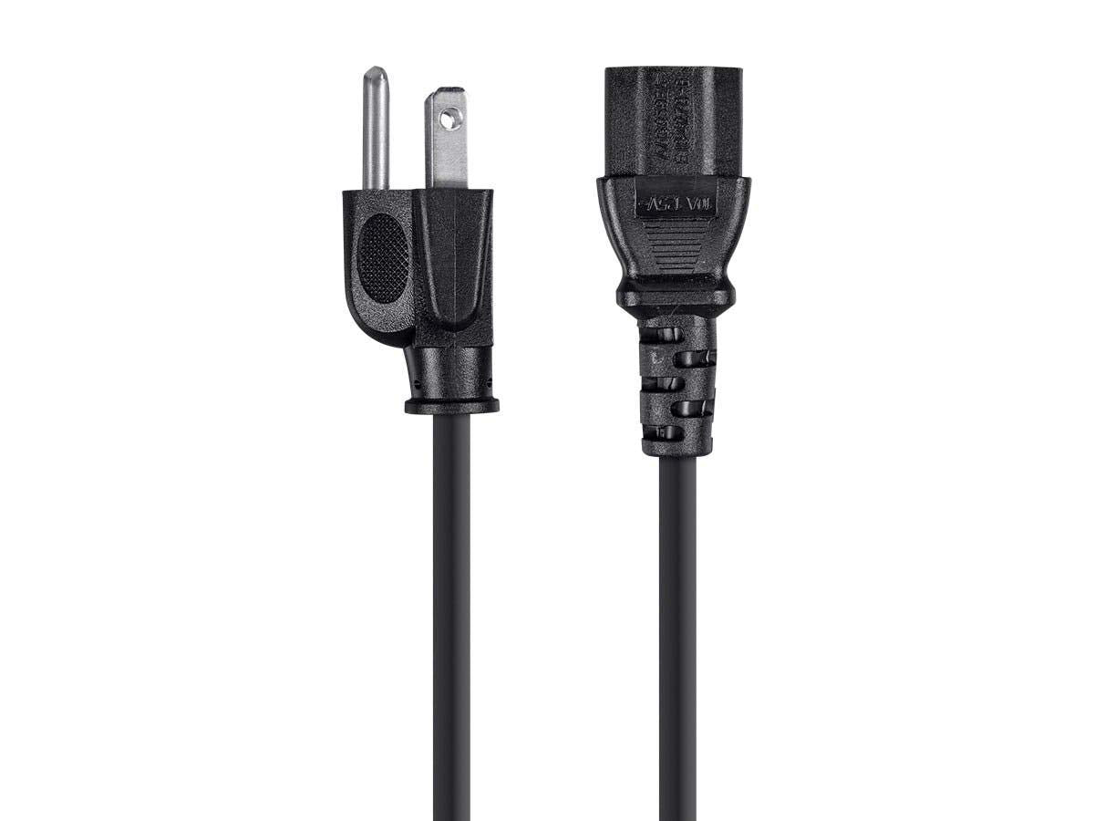 Monoprice 105293 10-Feet 14AWG Power Cord Cable with 3 Conductor PC Power Connector Socket, Black