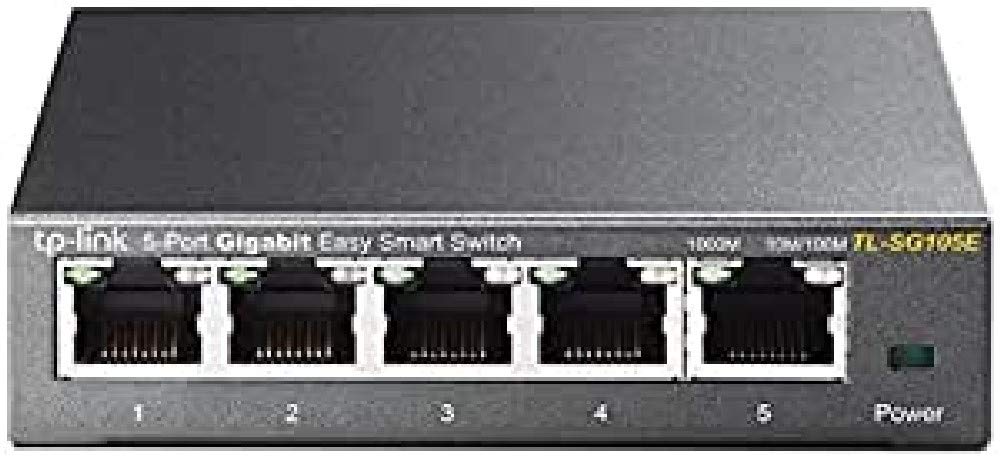 TP-Link 5 Port Gigabit Switch | Easy Smart Managed | Plug & Play | Limited Lifetime Protection | Desktop/Wall-Mount | Shielded Ports | Support QoS, Vlan, IGMP and Link Aggregation (TL-SG105E)