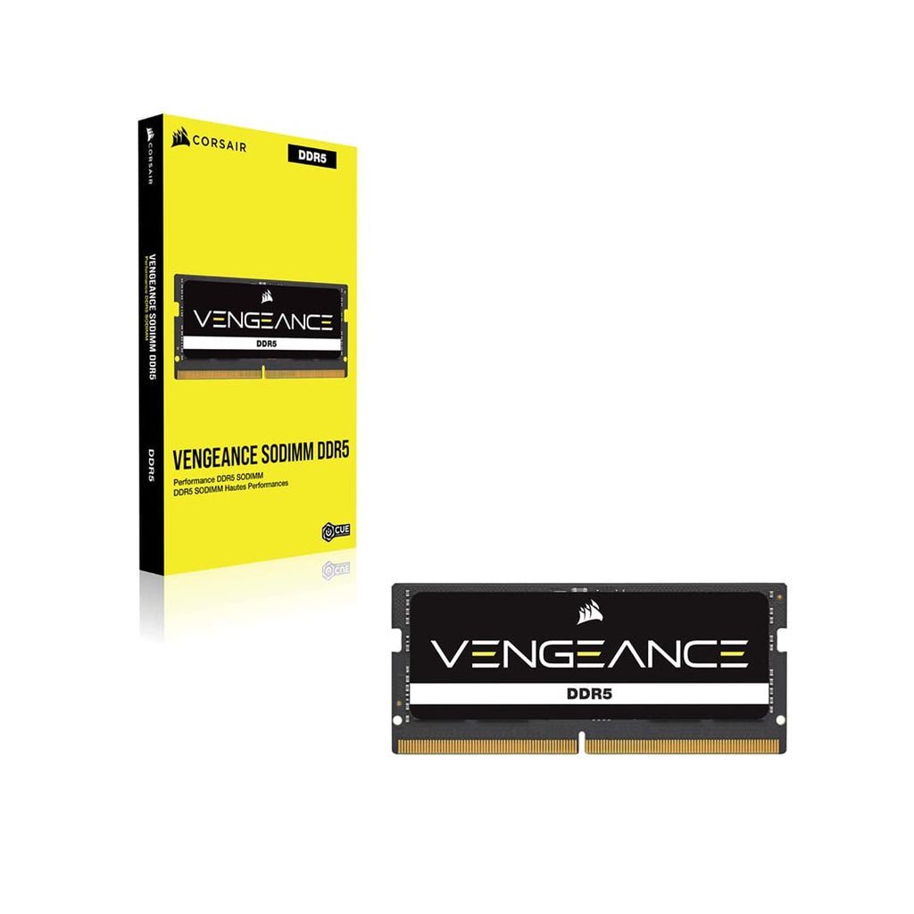CORSAIR VENGEANCE SODIMM DDR5 RAM 32GB (1x32GB) Up to 5600MHz CL48 Intel XMP iCUE Compatible Computer Memory – Black (CMSX32GX5M1A5600C48)
