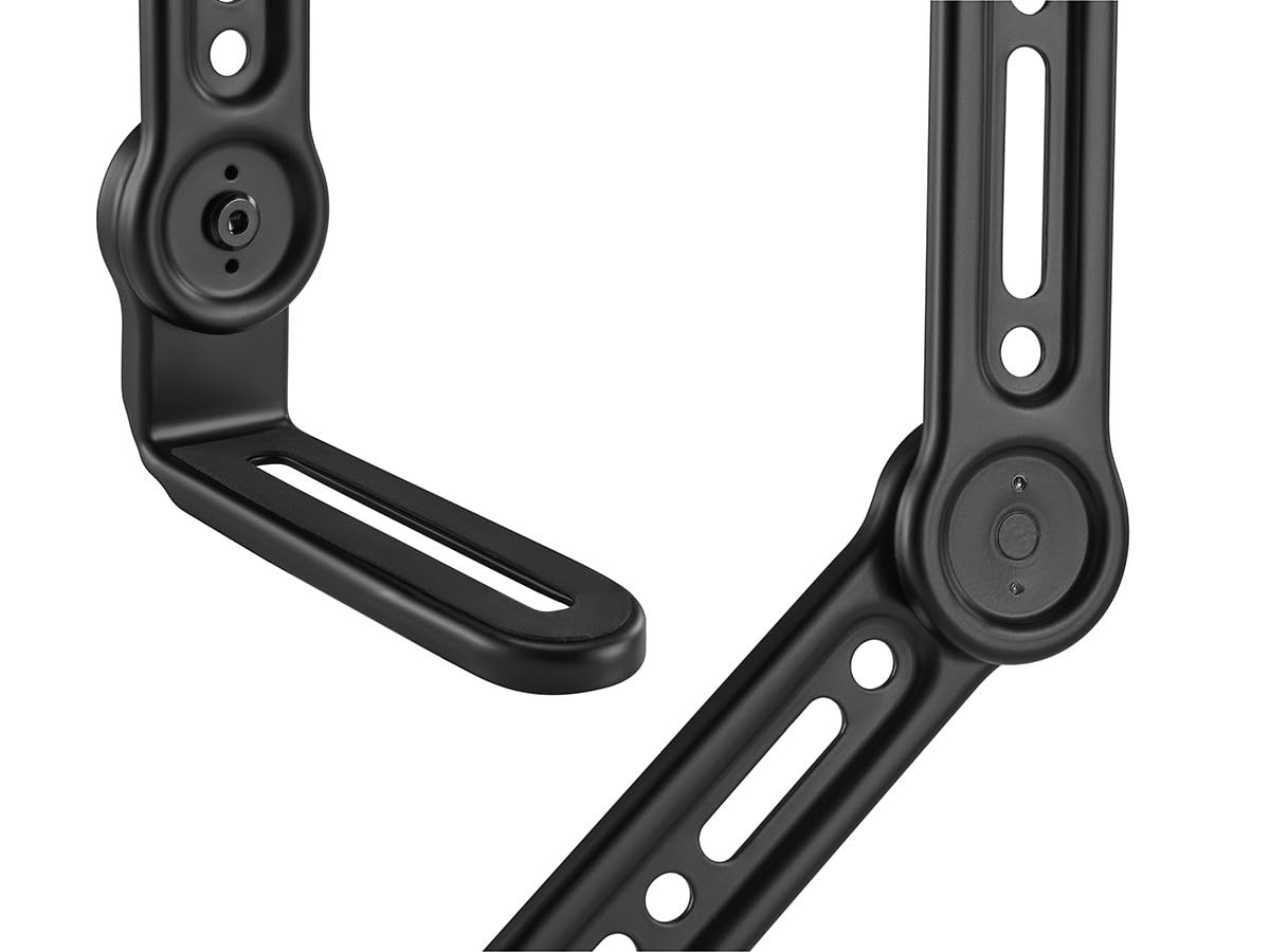 Monoprice Soundbar TV Mounting Brackets, Adjustable Arms for max 90‑in TV with L‑Shaped Brackets, Fits Most Soundbars Up to 33lbs., Easy Installation