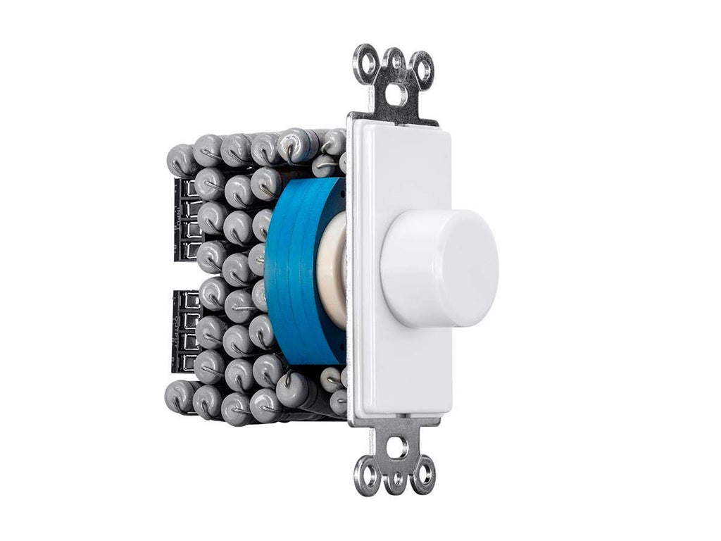 Monoprice 120-Watt Rotary Resistance Speaker Volume Control, 12-Position Switch, 36dB Attenuation, Solderless Speaker Terminals