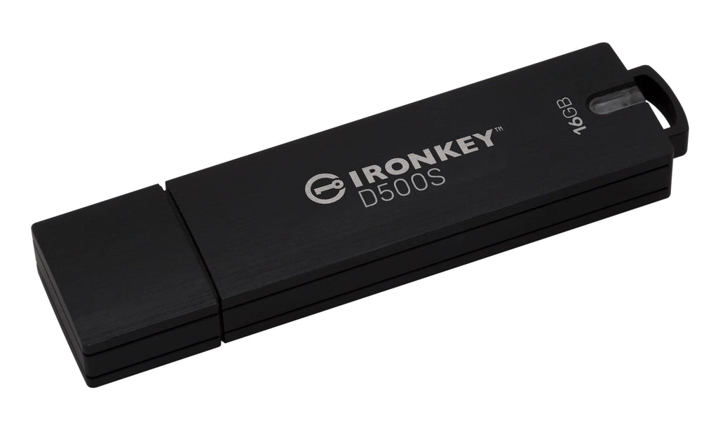 Kingston IronKey D500S hardware-encrypted USB flash drive 16GB FIPS 140-3 Lvl 3 (Pending) AES-256 - IKD500S/16GB