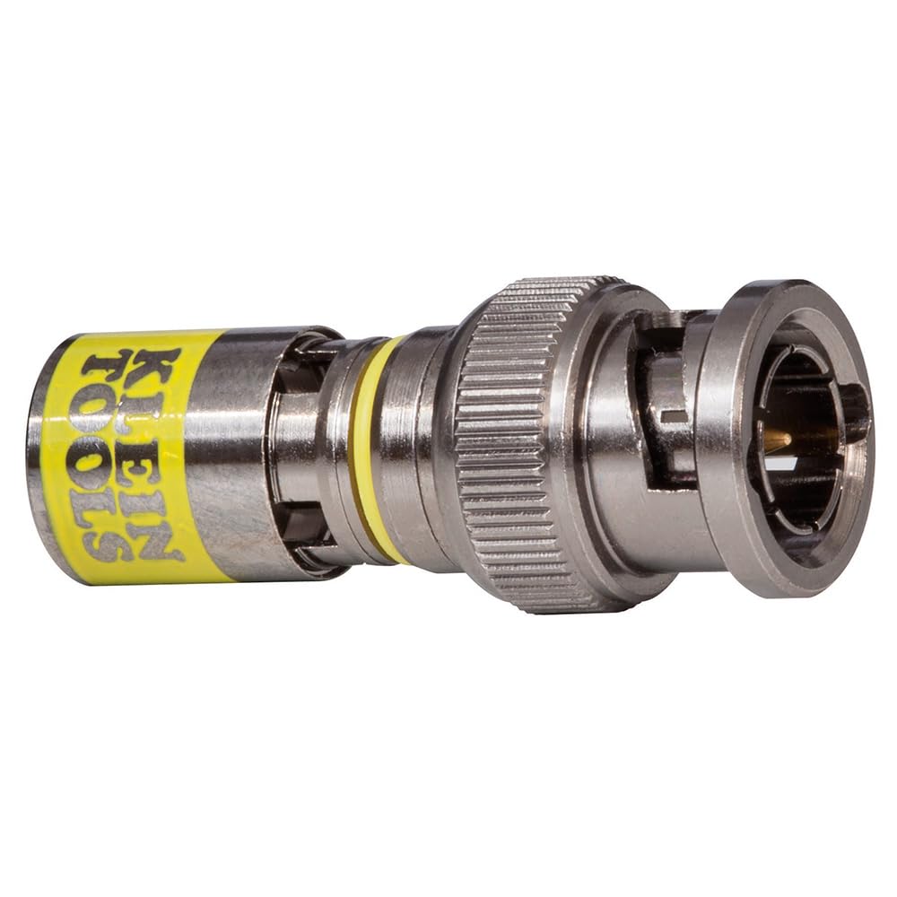 KLEIN TOOLS VDV813-613 BNC-Connector for RG6/6Q Coaxial Cables, Universal Compression Connectors, Male, 35-Pack