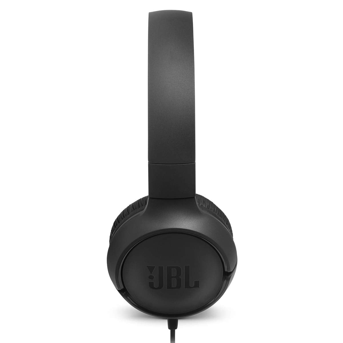JBL Tune 500 - Wired on-ear headphones, Pure Bass Sound, 1-button remote/mic, Tangle-free flat cable, Lightweight and foldable design, Ask Siri or Google Now (Black)