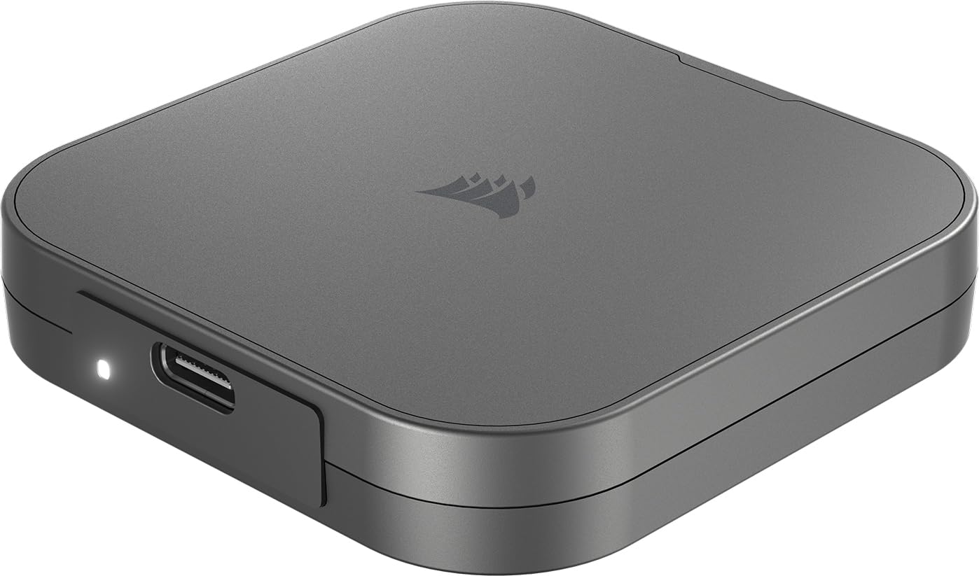 Corsair EX300U 2TB Portable External USB-C SSD – USB 3.2 Type-C Gen2 Connection, Plug and Play, MagSafe, Cable Included – Windows PC, macOS, iOS, iPadOS, Android – Grey