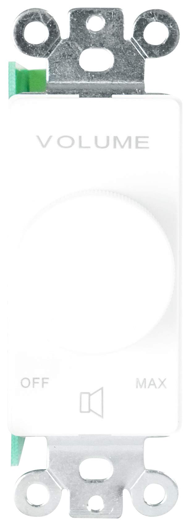 Rockville VOL850 50W x2 Wall Stereo Volume Controller 8 Ohm, 11-Step Rotary Knob, 20Hz-20kHz, 30dB Attenuation, for Home Theater and Commercial Audio Systems