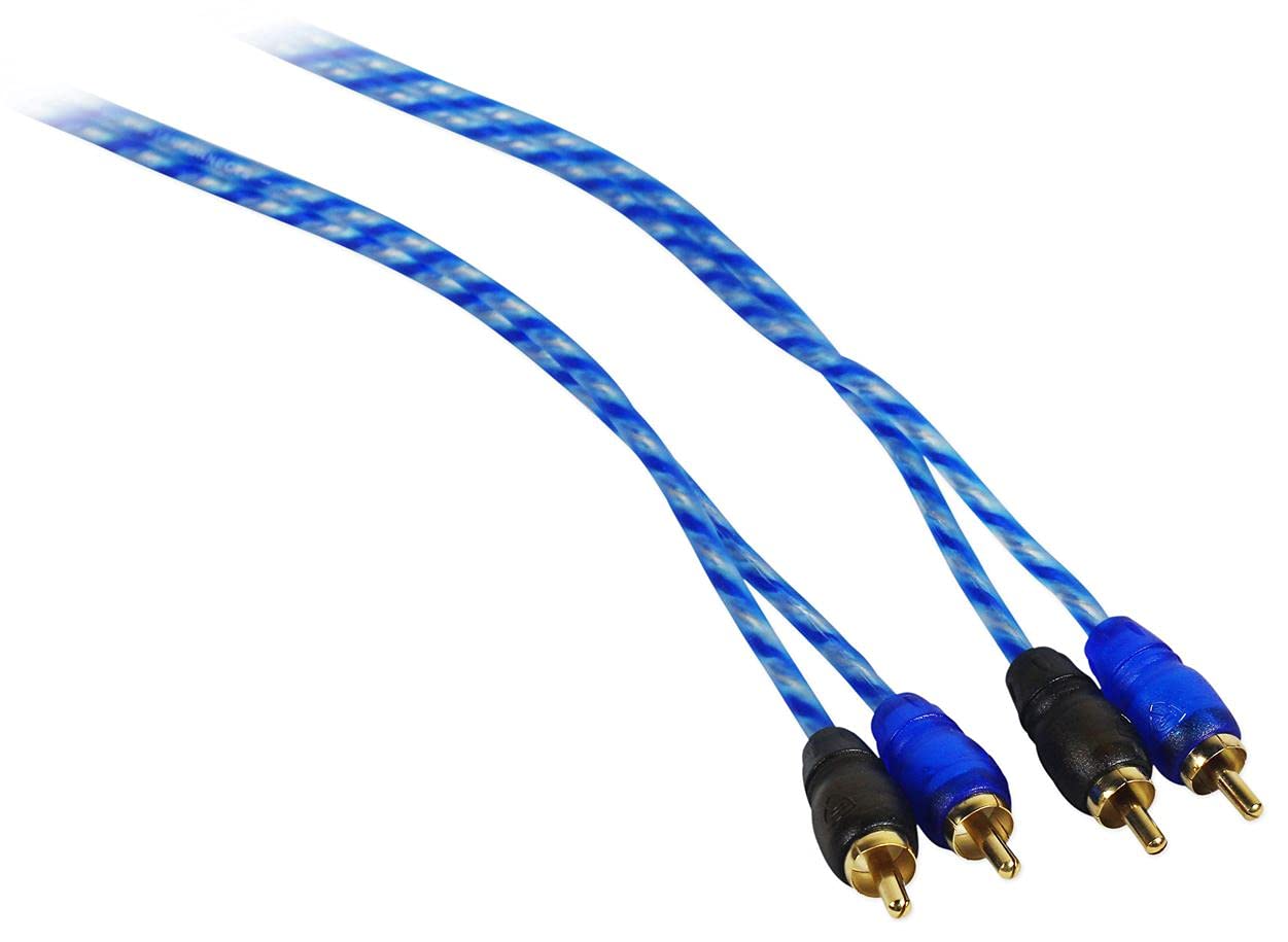 Rockville RWK82 8 Gauge 4 Chan Car Amp Wiring Installation Wire Kit (2) RCA's