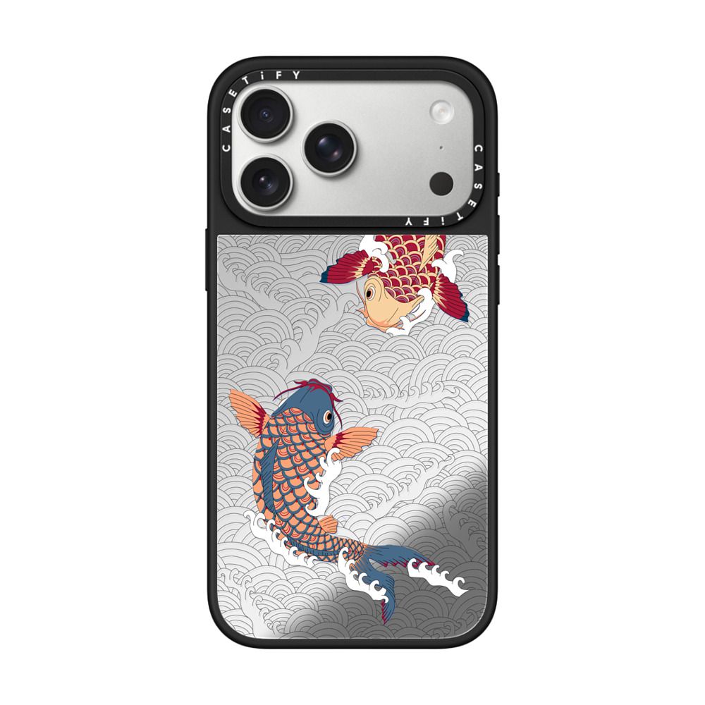 koi fish Japanese tattoo style transparent pattern iPhone Case