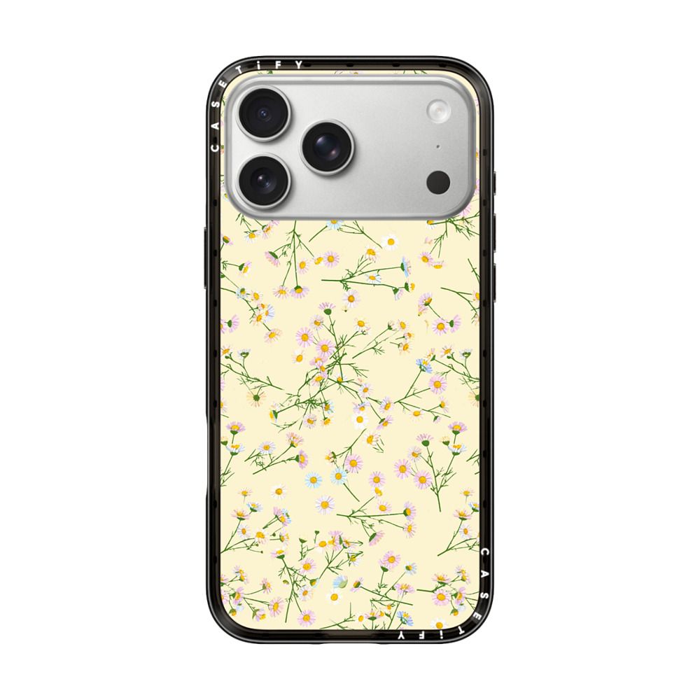 Pressed flowers dainty - yellow iPhone Case