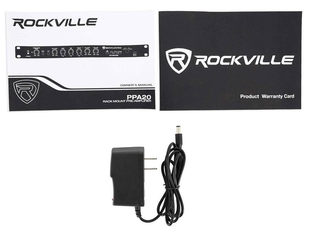 Rockville PPA20 Preamp Professional 1U Rack Mount Pre-Amplifier w/Crossover+EQ