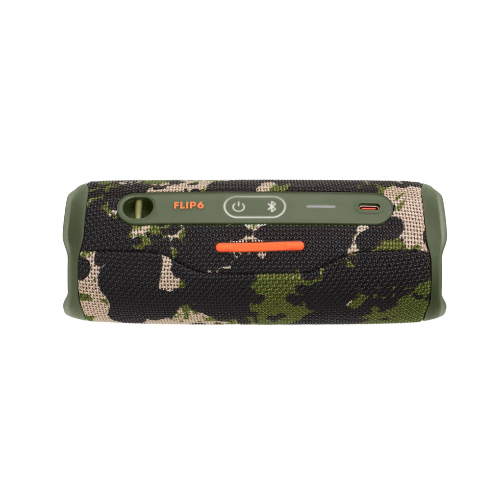 JBL Flip 6-Portable Bluetooth Speaker, Powerful Sound and Deep Bass, IPX7 Waterproof, 12 Hours of Playtime, PartyBoost for Multiple Speaker Pairing, Camo