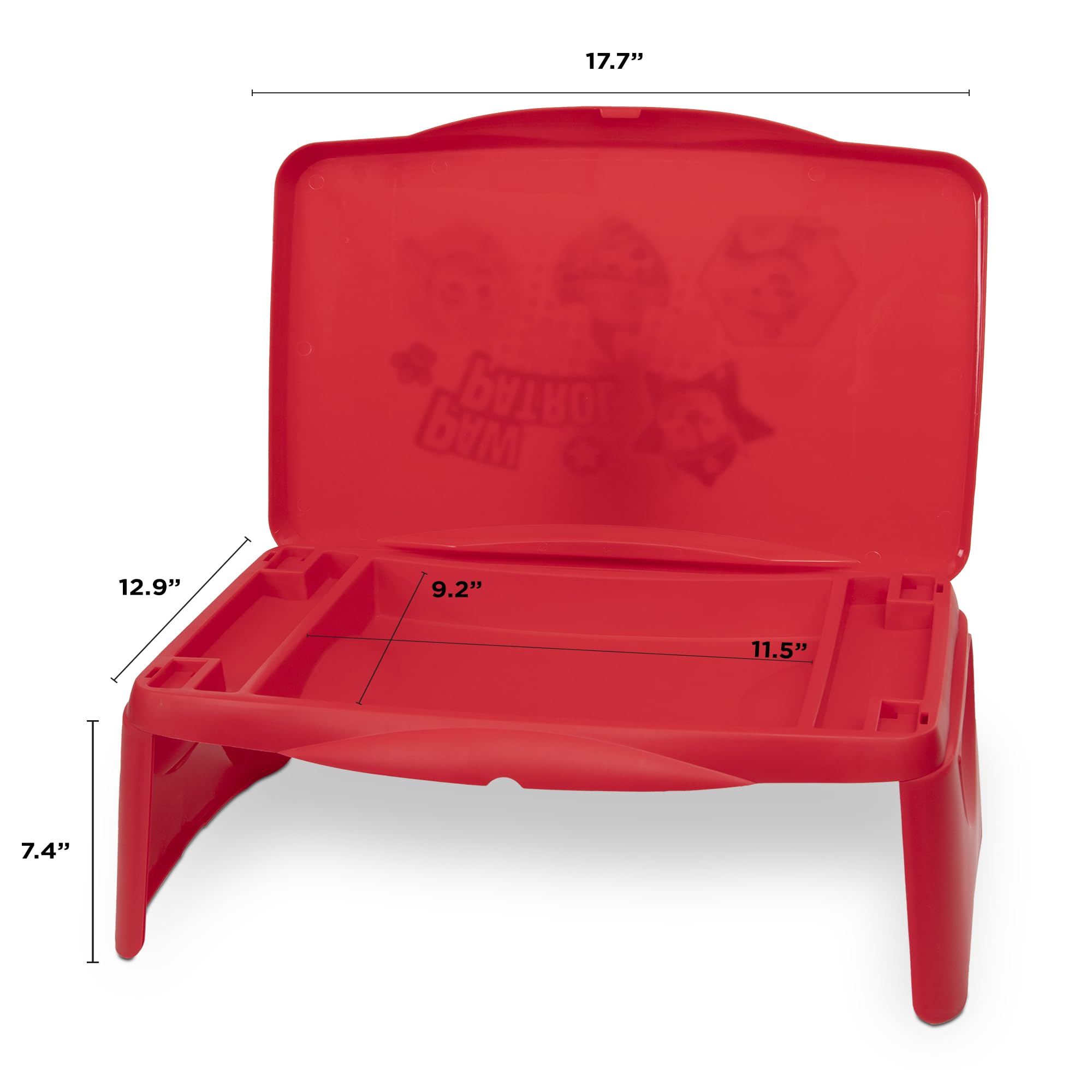 Paw Patrol Kids Lap Desk with Storage - Folding Lid and Collapsible Design - Portable for Travel or use in Bed at Home - Great for Writing, Reading or Other School Activities