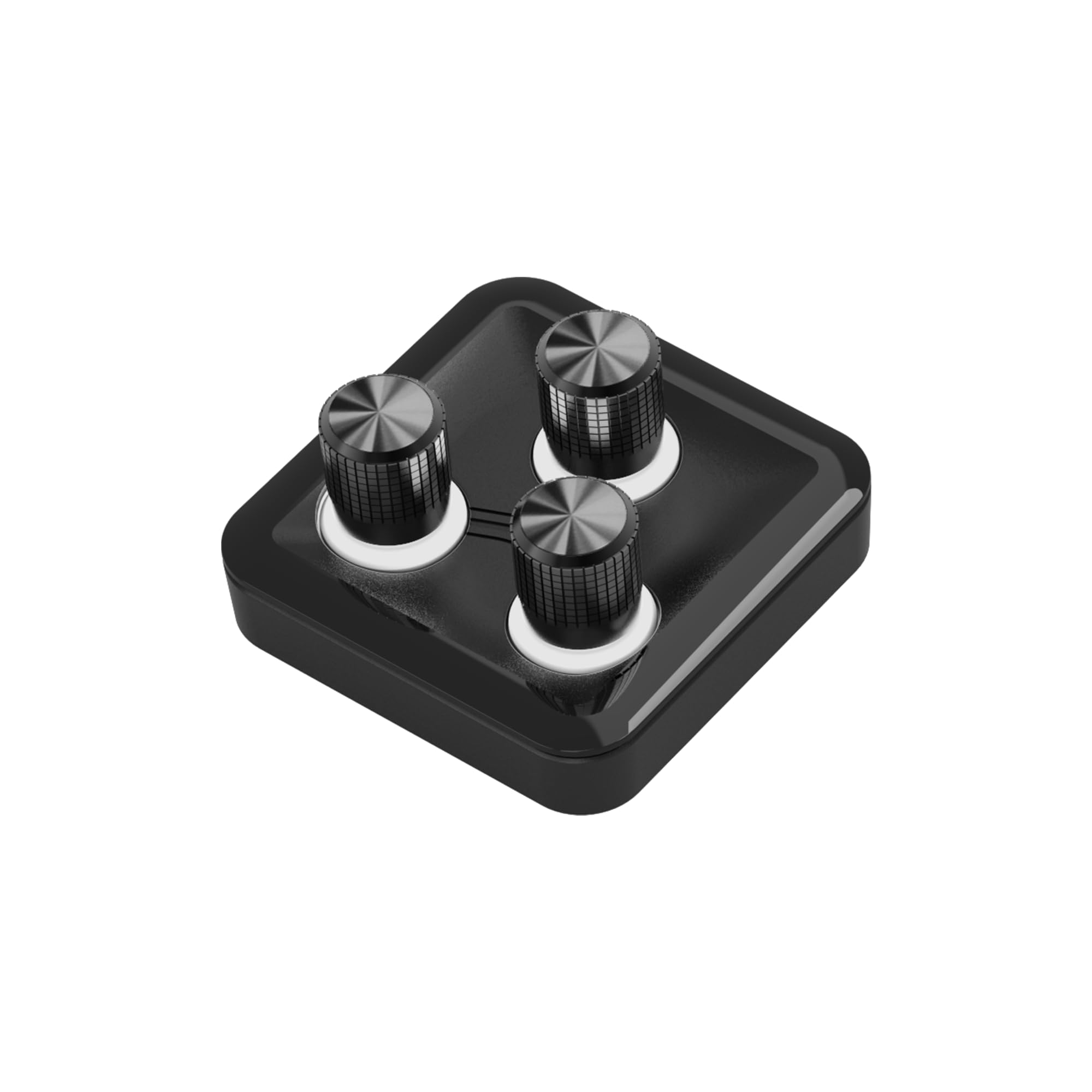 Cooler Master MasterHUB 3xKnob Module: Freeform 2.0 Modular Platform - Precision Control with Customizable Knobs and RGB LEDs for Effortless Fine-Tuning of Creative Apps and Lighting