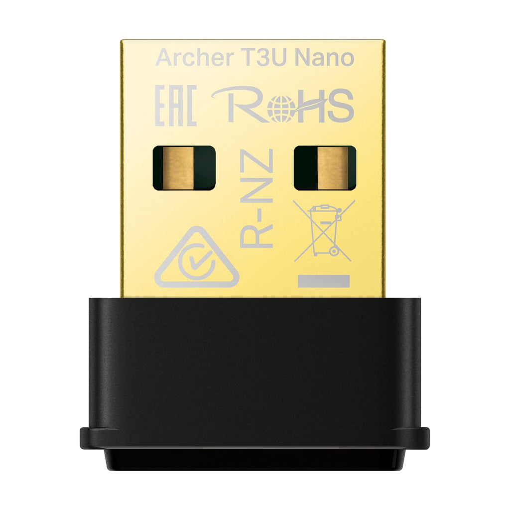 TP-Link Nano USB WiFi Adapter for PC(Archer T3U Nano)-AC1300 2.4G/5G Dual-Band Wireless Network Transceiver Adapter for Desktop PC, Travel Size, Supports Windows 11,10, 8.1, 8, 7 / up to Mac OS 10.15