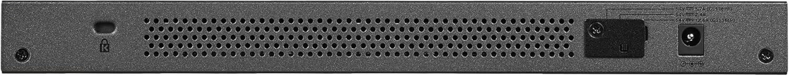 NETGEAR 16-Port Gigabit Ethernet Unmanaged PoE Switch (GS116LP) - with 16 x PoE+ @ 76W Upgradeable, Desktop, Wall Mount or Rackmount, and Limited Lifetime Protection
