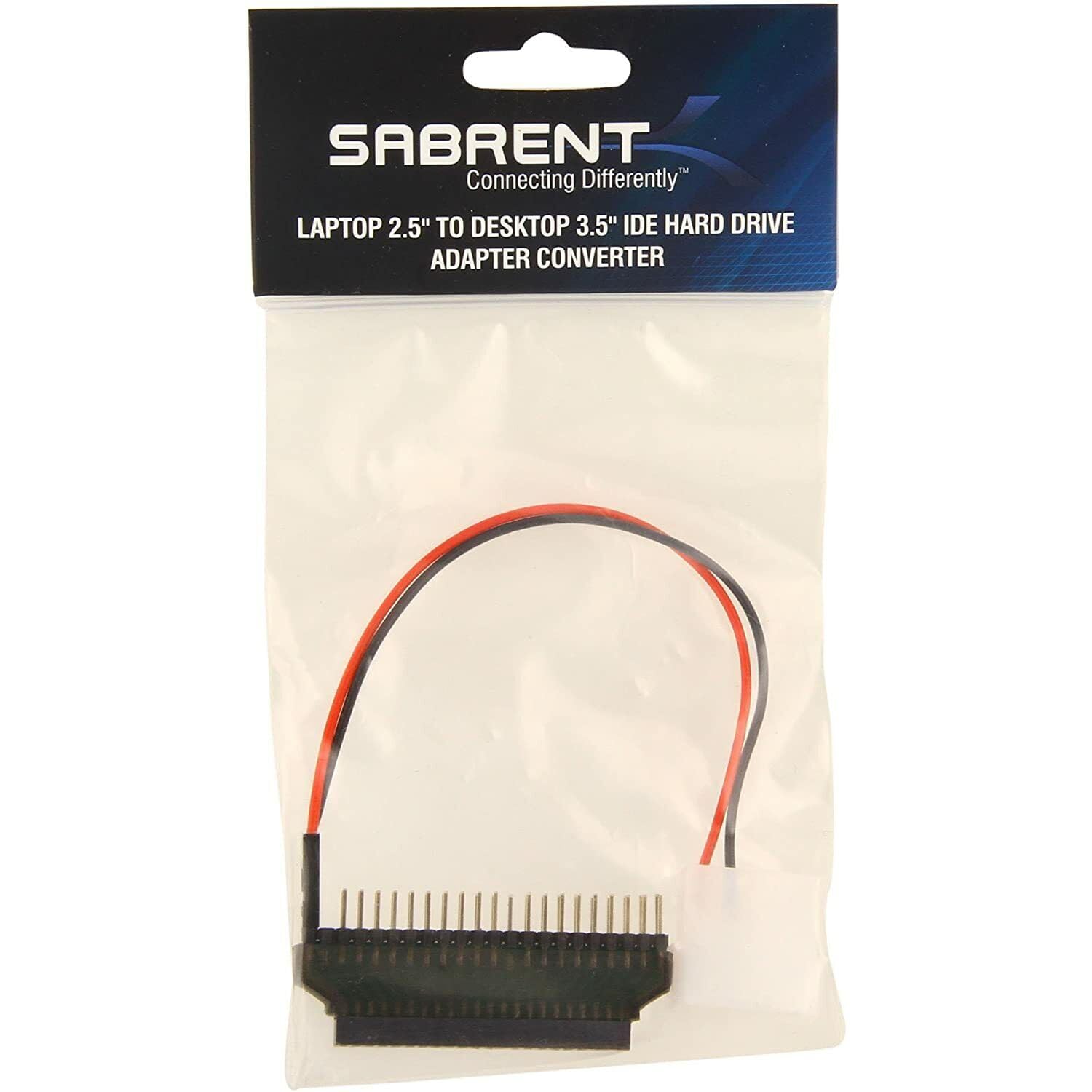 Sabrent 2.5/3.5" Adapter - 44-pin, 40-pin, Male/Female, IDE/SATA, Nickel, Black, White)