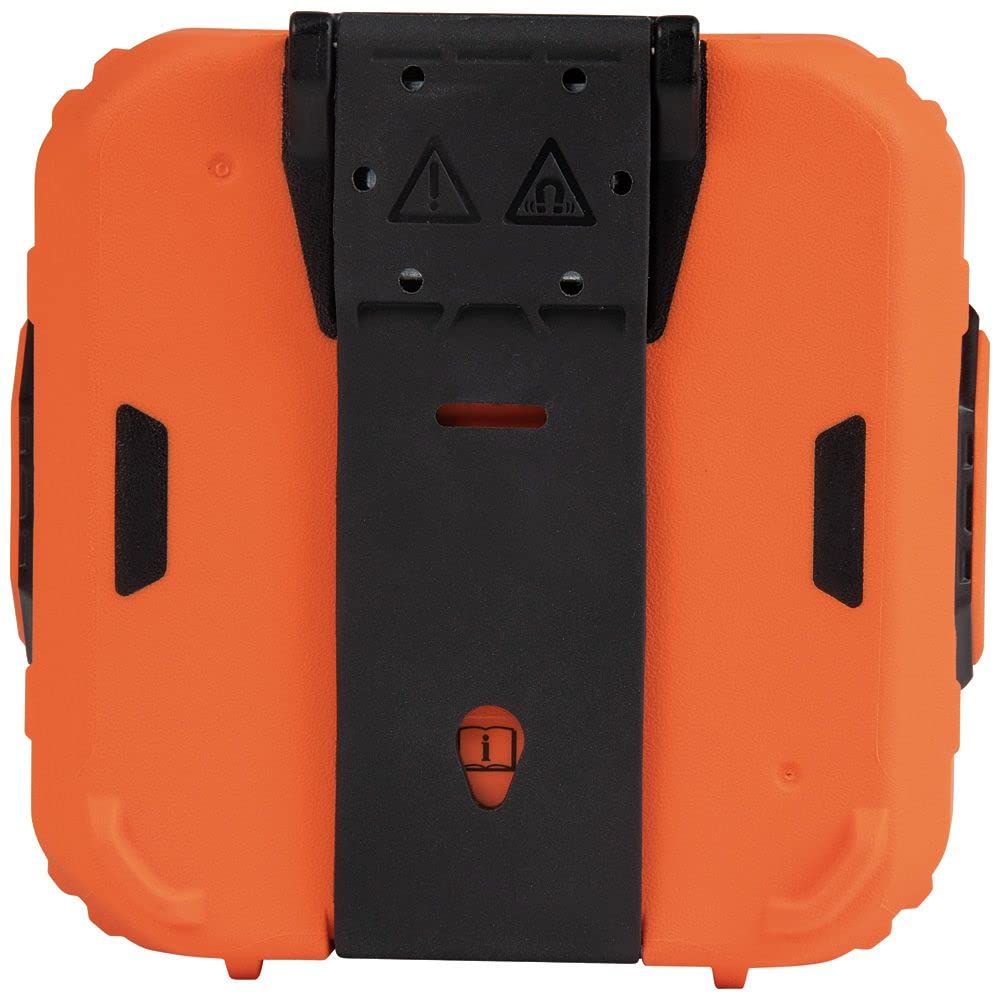 KLEIN TOOLS AEPJS2 Bluetooth Speaker With Magnetic Strip and Hook, Rechargeable, Wireless and Aux Capable, Hands Free Capable, Smart Phone Charging, 10 Hr Run Time, IP54 Dust and Water Resistant