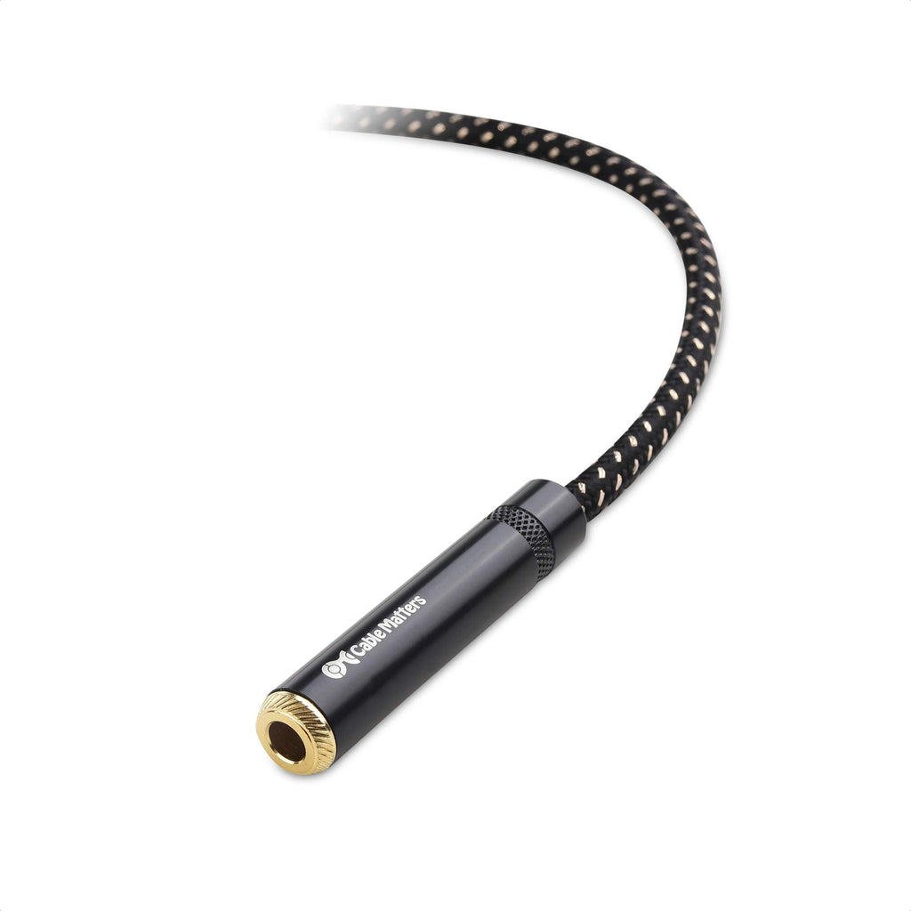 Cable Matters Braided 1/4 Inch Extension Cable (1/4 TRS to 1/4 Inch Male to Female Cable) - 6 ft