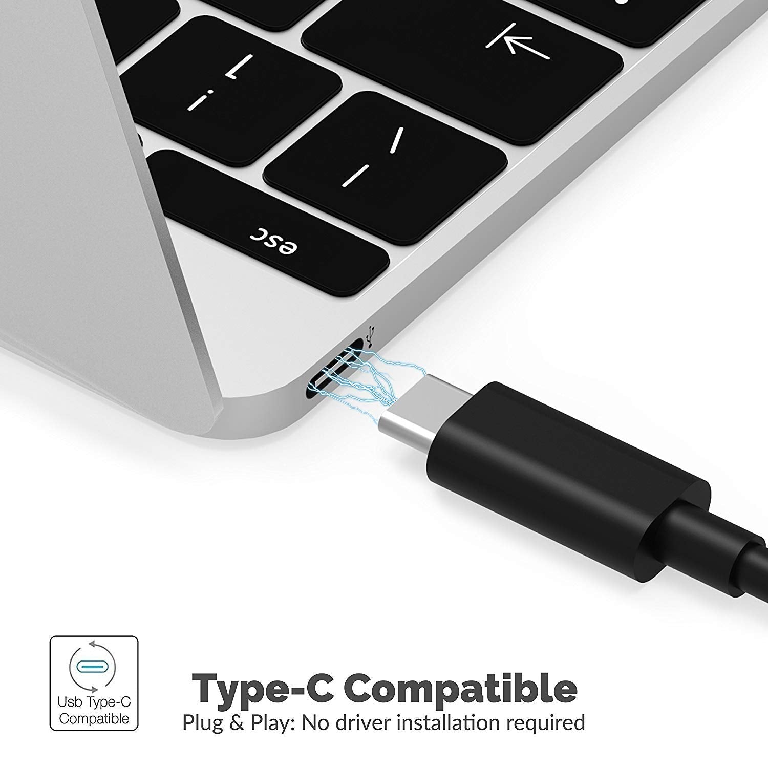 SABRENT Display Port USB C adapter, USB-C 3.2x1monitor converter supports 4K resolutions up to 3840 x 2160, compatible with PCs, notebooks, tablets, MacBooks, etc. (DA-DPUC)