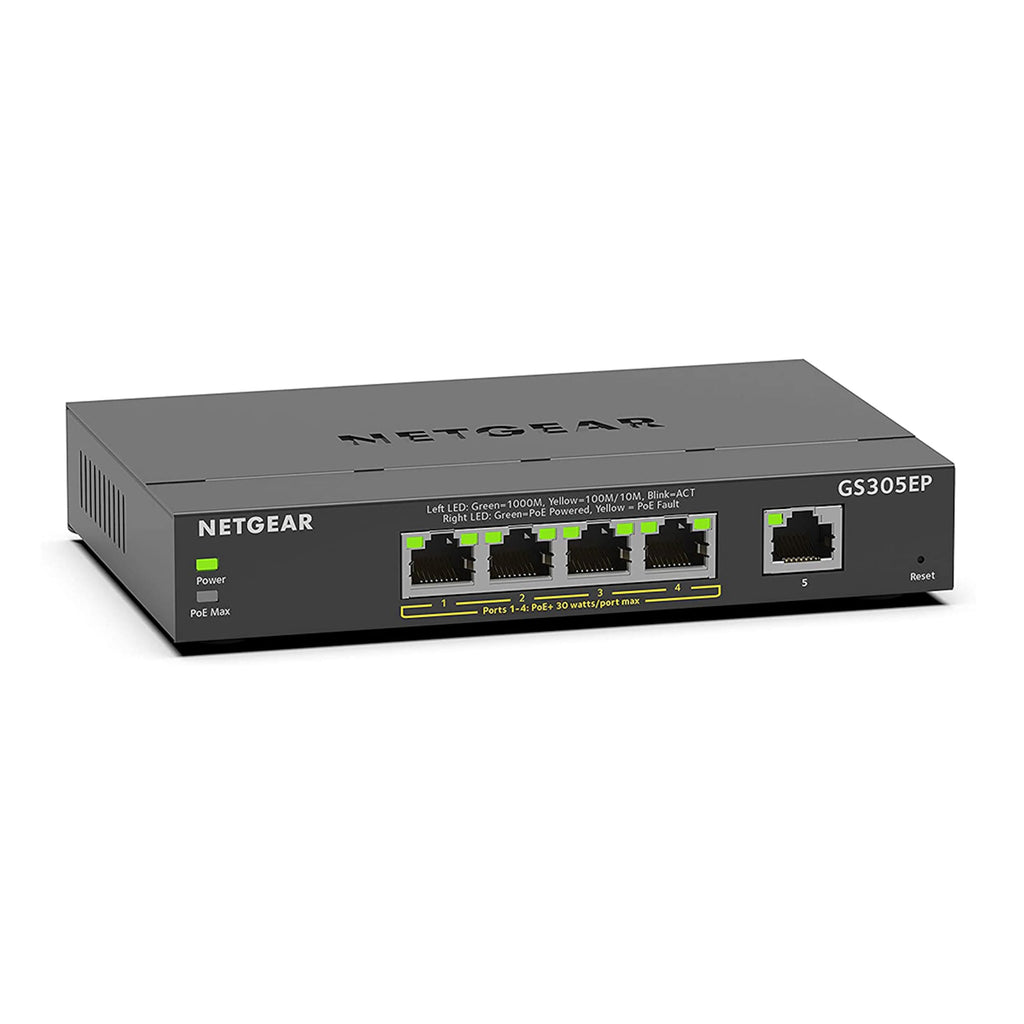 Netgear 5-port Gigabit Ethernet Poe+swi