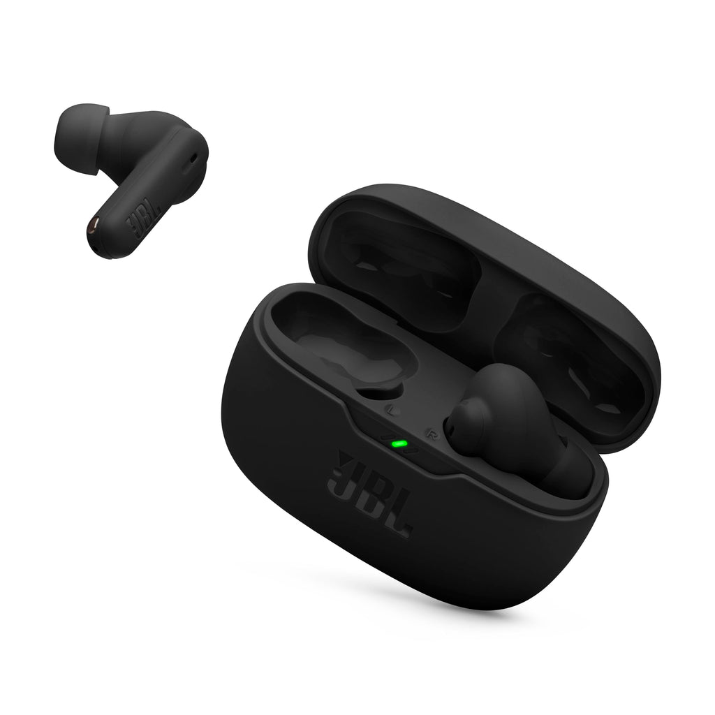 JBL Vibe Beam 2 - True Wireless NC Earphones with Pure Bass, Smart Ambient Tech, 4 Microphones for Clear Calls, Up to 40 Hours Playback, IP54 Dust/Waterproof (Black)
