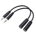 Cable Matters Combo-Pack TRS 2.5 mm and 3.5 mm Headphone Adapter Kit (1X 2.5mm to 3.5mm Converter and 1X 3.5mm to 2.5mm Converter) in Black - 4 Inches