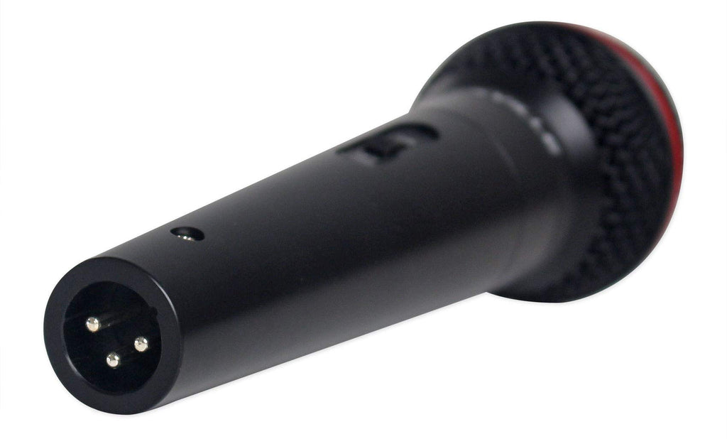 Rockville RMIC-SR Dynamic Handheld Microphone, 600 Ohms +/-30%, 72dB Sensitivity, M-56 Cartridge, Metal Body, OFC Copper Cables & Case, for DJ, Vocal, Karaoke
