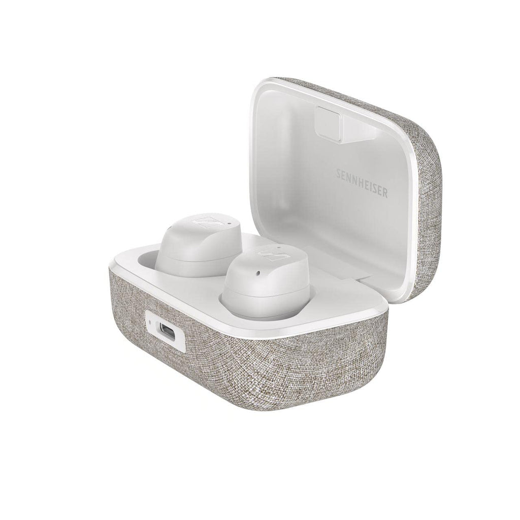 Sennheiser Momentum True Wireless 3 Earbuds -Bluetooth in-Ear Headphones for Music and Calls with Adaptive Noise Cancellation, Qi Wireless Charging, 28-Hour Battery Life and Compact Design, White
