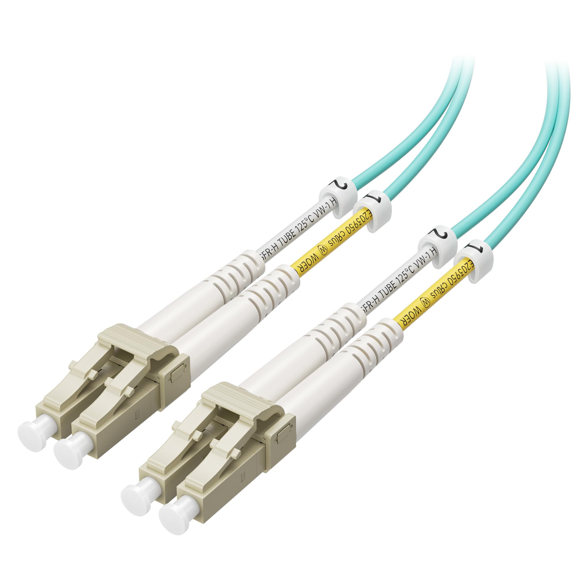 Cable Matters 10Gb 40Gb Multimode OM3 Duplex 50/125 OFNP Fiber Patch Cable LC to LC - 1m