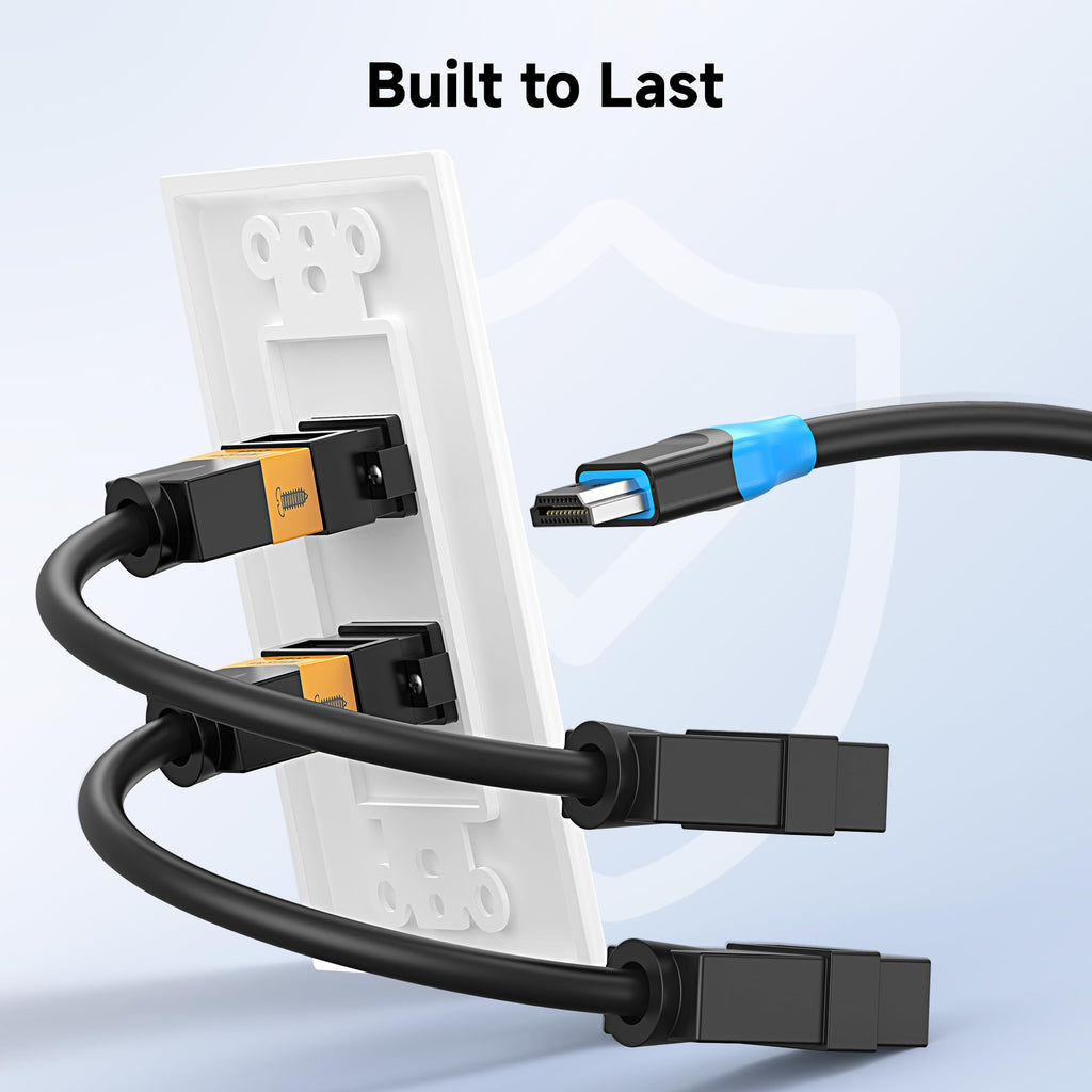 Cable Matters 2-Pack 2-Port HDMI Wall Plate in White (4K UHD, ARC, and Ethernet Pass-Thru Support)