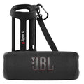 JBL FLIP 6 Waterproof Portable Speaker Bundle with gSport Silicone Sleeve (Black)