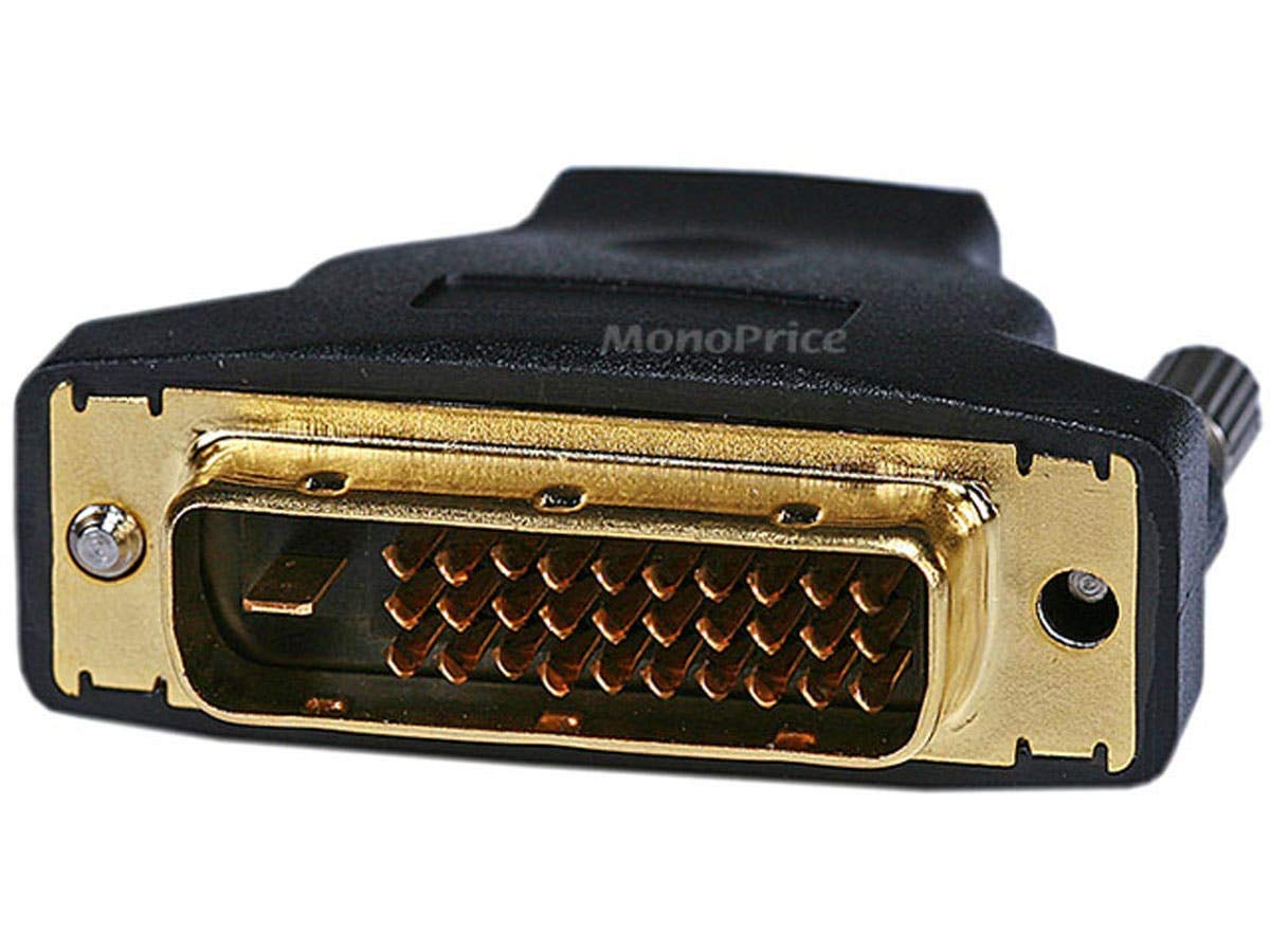 Monoprice 102689 M1-D (P&D) Male to HDMI Female Adapter, Gold Plated (102689)