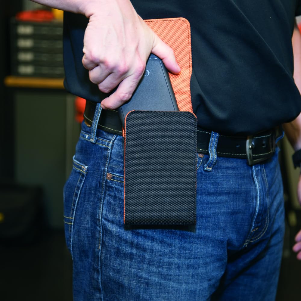 Klein Tools 55468 Phone Holder, X-Large, Fits iPhone, Google, LG, Samsung Phones, with Magnetic Closure and Belt Clip