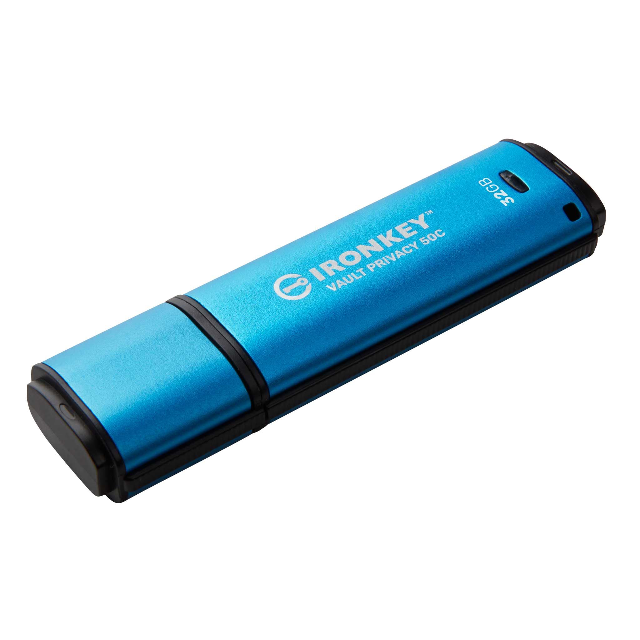 Kingston IronKey Vault Privacy 50 FIPS 197 Certified & XTS-AES 256-bit Encrypted USB TypeC Drive for Data Protection - IKVP50C/32GB