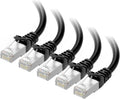 Cable Matters 10Gbps 5-Pack Snagless Shielded Cat 6A Ethernet Cable - 5ft, Cat 6A Cable, Cat6A Cord, Ethernet Cord, Black