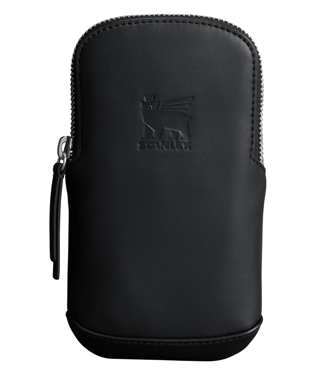 STANLEY Cross Bottle Essentials Case Midi | Phone, Wallet, Keys Holder for Water Bottle | Faux Leather Accessory Pouch for Carry All Strap | Tumbler Cup Accessories | BPA-Free | Black