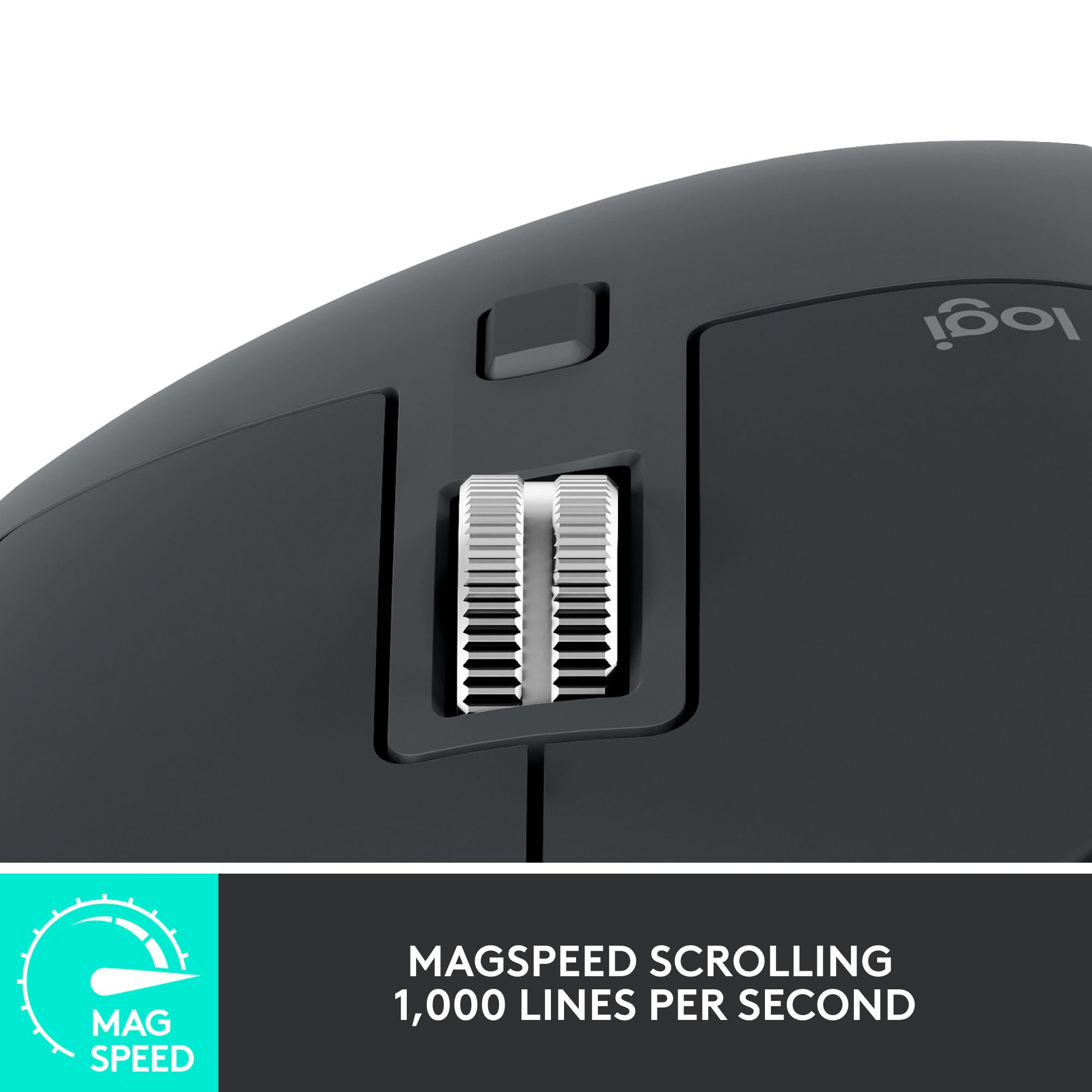 Logitech MX Master 3S - Wireless Performance Mouse, Ergo, 8K DPI, Track on Glass, Quiet Clicks, USB-C, Bluetooth, Windows, Linux, Chrome - Graphite - With Free Adobe Creative Cloud Subscription