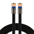 GE RG6 Coaxial Cable, 100 ft. F-Type Connectors, Quad Shielded Coax Cable, 3 GHz Digital, In-Wall Rated, Ideal for TV Antenna, DVR, VCR, Satellite, Cable Box, Home Theater, Black, 34842