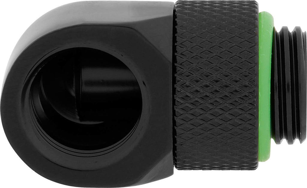 Corsair Hydro X Series, 90 Degree Rotary Adapter, Twin Pack (G1/4 BSPP Port Threads, Solid Brass Durability, Secure Rotation Mechanism, Quality Polished Finish, Optimised for High Flow Rates) Black