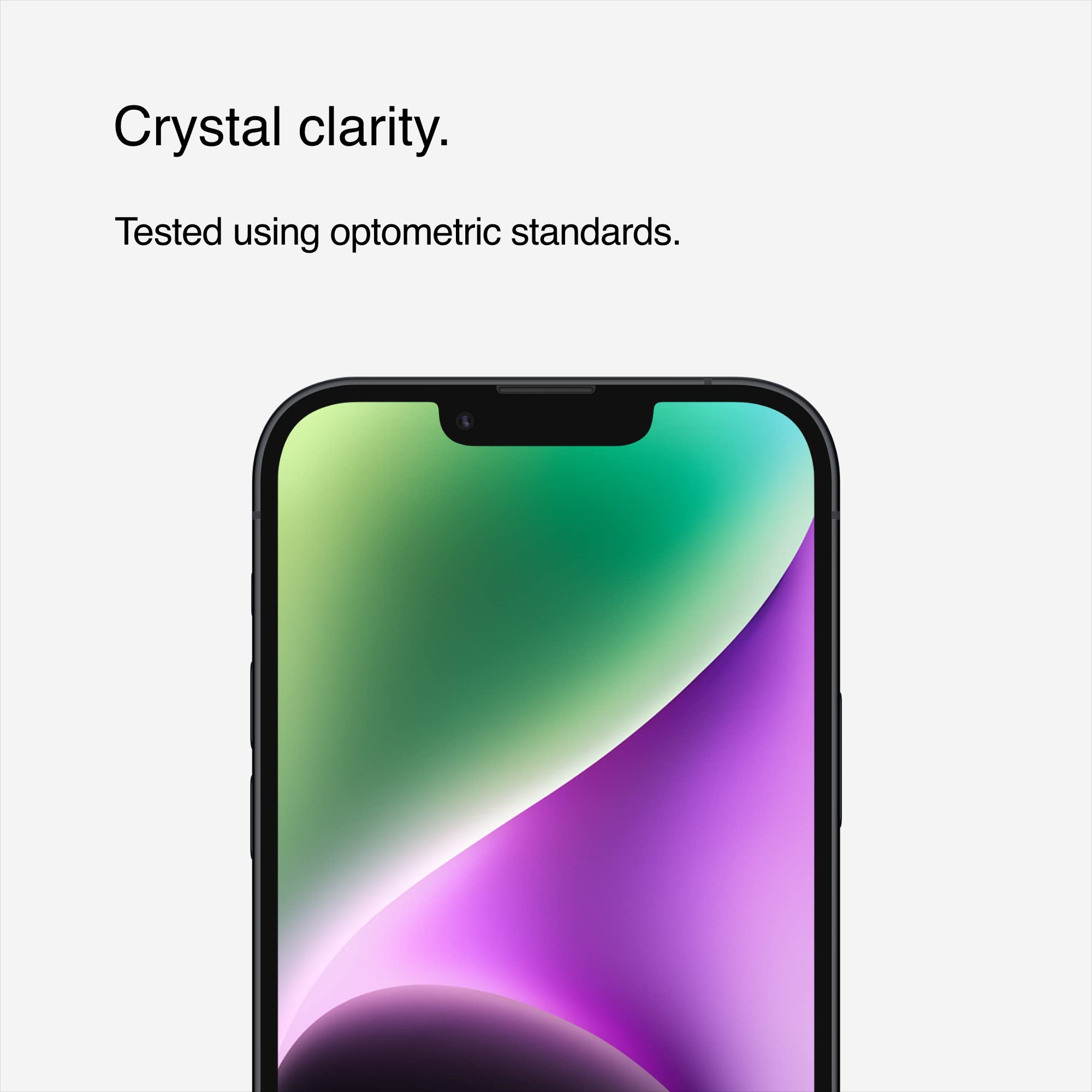 Belkin Privacy Tempered Glass Screen Protector for iPhone 14, 13 and 13 Pro, Treated Surface with Anti-Fingerprint Coating and Bubble Free Application with Included Easy Align Tray