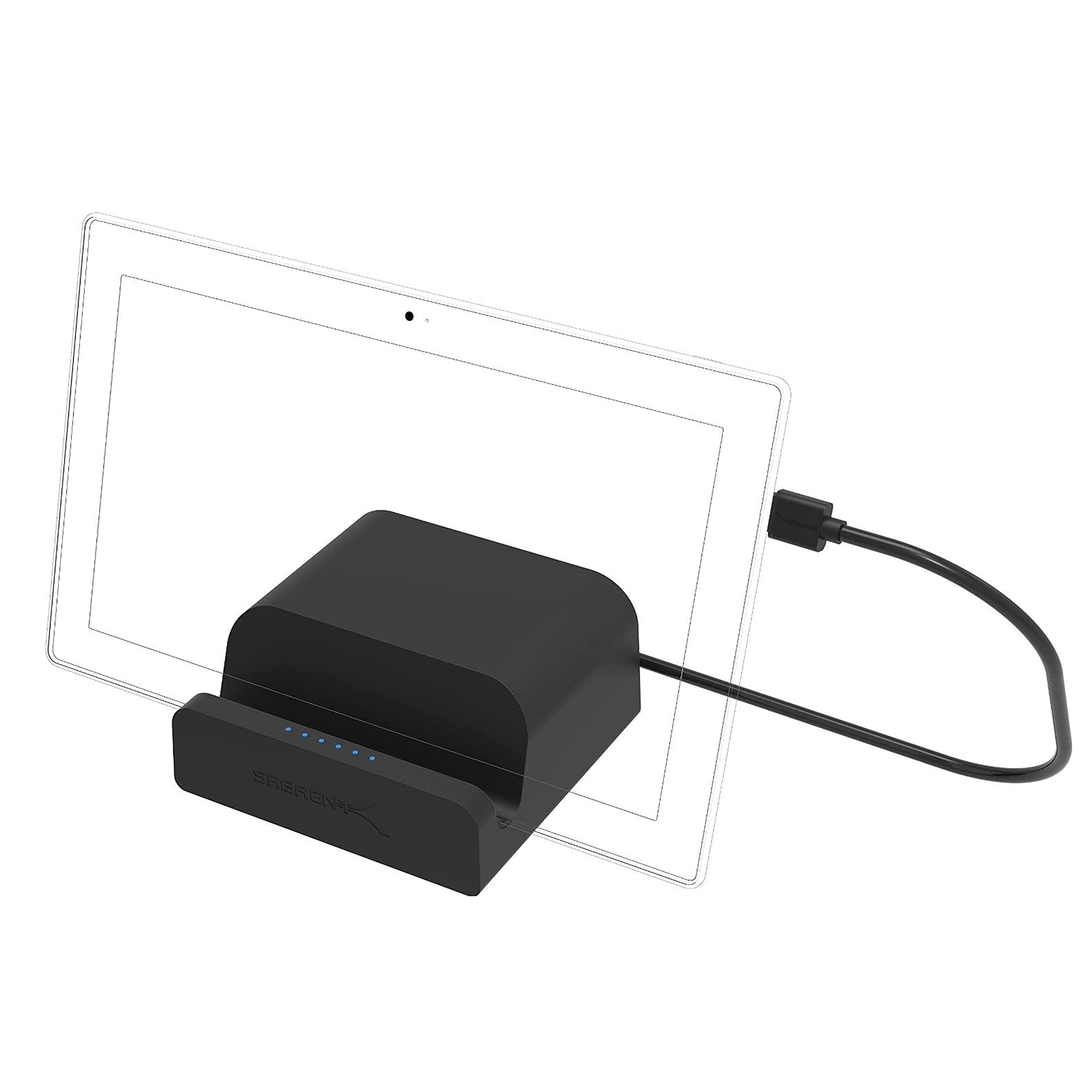 SABRENT Docking Station With Power Supply and Stand for PC and Laptops, Dual Video Outputs (HDMI and DVI), Ethernet Adapter, Audio, 4 USB 3.2 Ports, 2 USB Fast Charging Ports